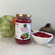 Load image into Gallery viewer, Ruby Red Raw Sauerkraut ,flavorful pickle ferment