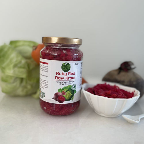Ruby Red Raw Sauerkraut ,flavorful pickle ferment